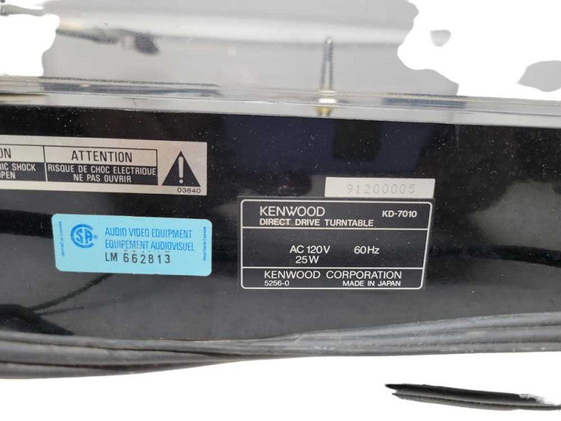 Kenwood KD-7010 Direct Drive Turntable %