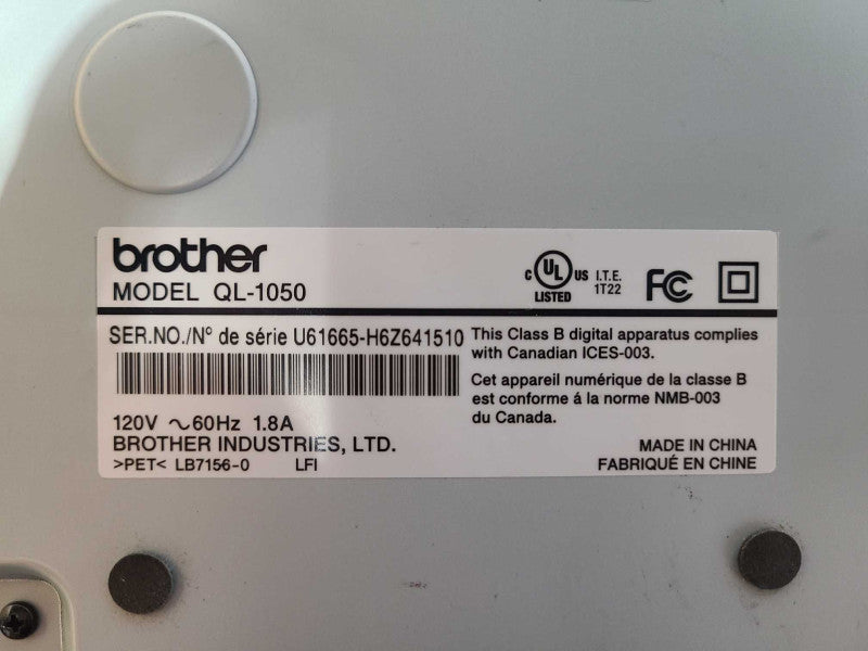 BROTHER QL-1050 P-TOUCH WIDE FORMAT DIRECT THERMAL LABEL PRINTER