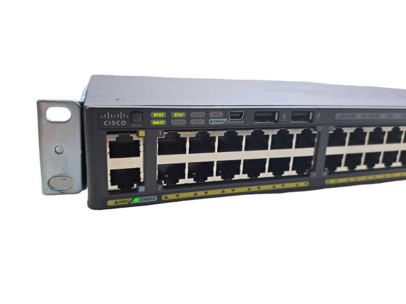 Cisco WS-C2960X-48FPS-L V02 | 48 Port Gigabit PoE+ 740W Switch | 4x SFP )