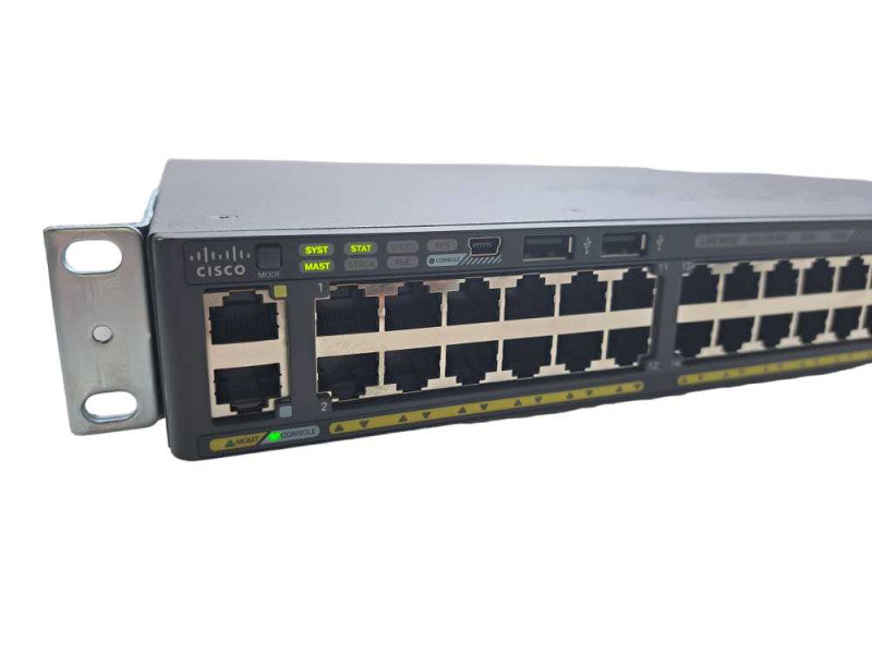 Cisco WS-C2960X-48FPD-L | 48 Port Gigabit PoE+ 740W 2x 10G SFP+ | Stack Mod )