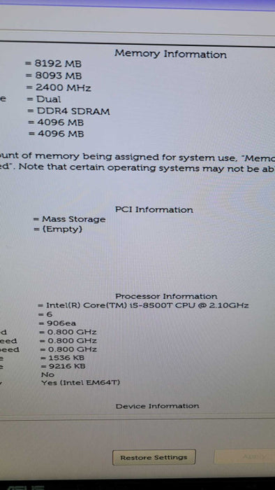 Dell OptiPlex 3060 - Core i5-8500T | 8GB RAM | 256GB NVMe Q%