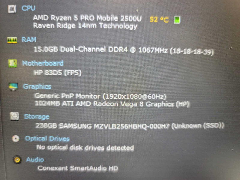 HP EliteBook 745 G5| Ryzen 5-2500U| 16GB DDR4| Radeon Vega 8| 256GB SSD READ Î²