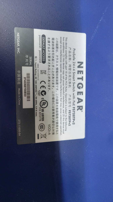 NETGEAR ProSafe 24+4 Smart Switch with PoE FS728TPv2 Q%