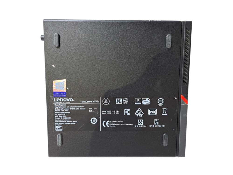 Lenovo M715q USFF | Ryzen 5 Pro 2400GE @ 3.20GHz 8GB DDR4 256GB NVMe + 90W AC )