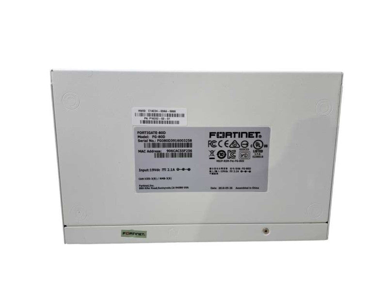 Fortinet FortiGate 80D Network Security Firewall Appliance + PWR | FG-80D )