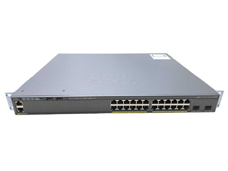 Cisco WS-C2960X-24PD-L V02 | 24 Port Gigabit PoE+ 370W Switch | 2x 10G SFP+ )