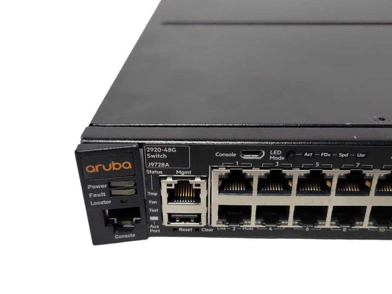 Aruba 2920-48G 48 Port Managed Gigabit Ethernet Switch J9728A READ _