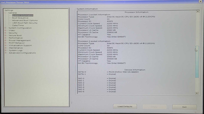 Dell Precision T7910, 2x Xeon E5-2630 v4 2.20GHz, 32GB DDR4, Quadro M2000
