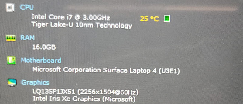 Microsoft Surface Laptop 4 | i7-1185G7| 16GB DDR4| NO SSD BIOS LOCK / PARTS  Î²