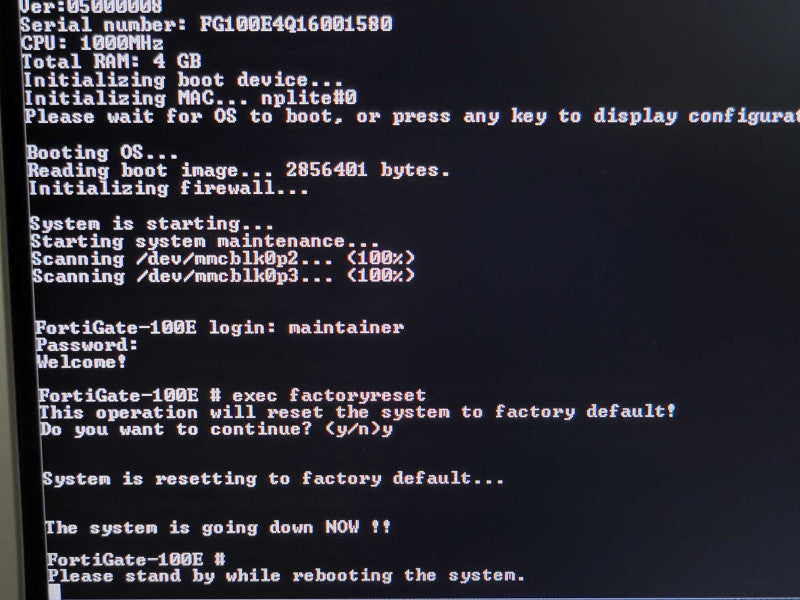 Fortinet FortiGate 100E 16-Port Firewall 2-SFP Security Appliance FG-100E Q_