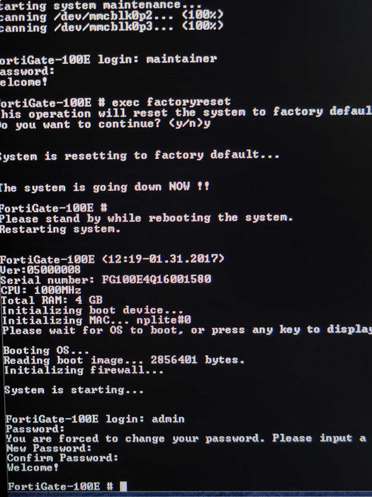 Fortinet FortiGate 100E 16-Port Firewall 2-SFP Security Appliance FG-100E Q_