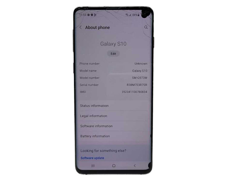 Samsung Galaxy S10 128GB (SM-G973W) - READ $