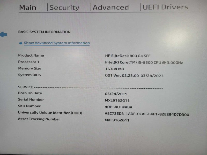HP EliteDesk 800 G4 SFF | i5-8500 @ 3.00GHz 16GB DDR4 256GB NVMe !