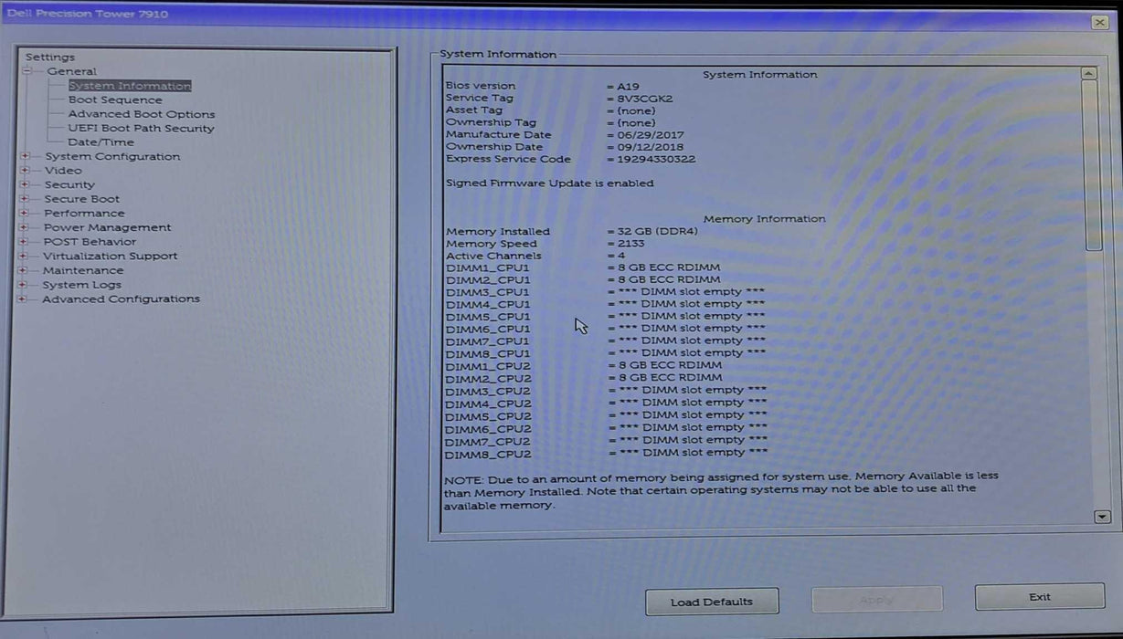 Dell Precision T7910 | 2x Xeon E5-2630 v4 @ 2.20GHz 32GB DDR4 Quadro M2000 )