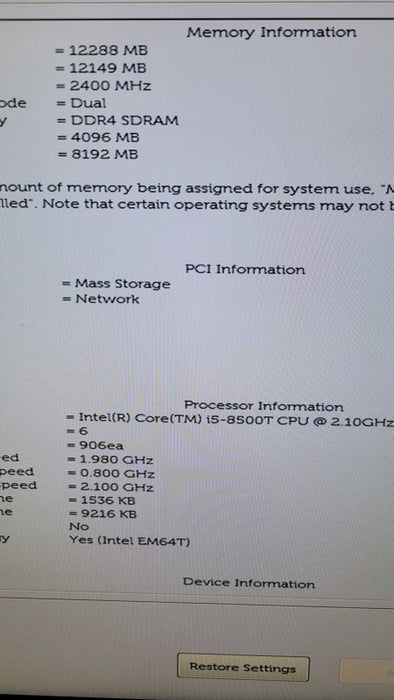 Dell OptiPlex 5060 - Core i5-8500T | 12GB RAM | 256GB NVMe %