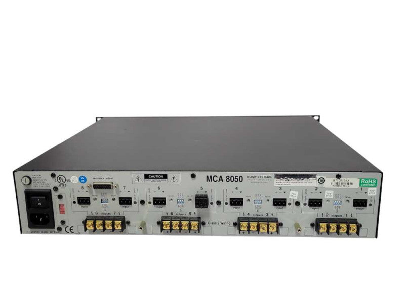 Biamp MCA 8050 Multi-Channel 8CH Audio Amplifier, READ _