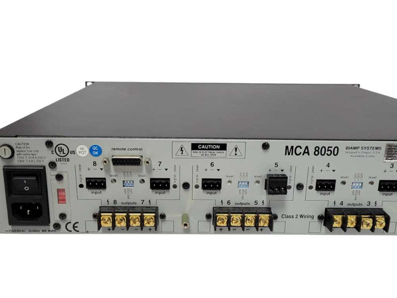 Biamp MCA 8050 Multi-Channel 8CH Audio Amplifier, READ _