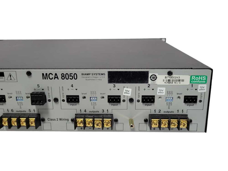 Biamp MCA 8050 Multi-Channel 8CH Audio Amplifier, READ _