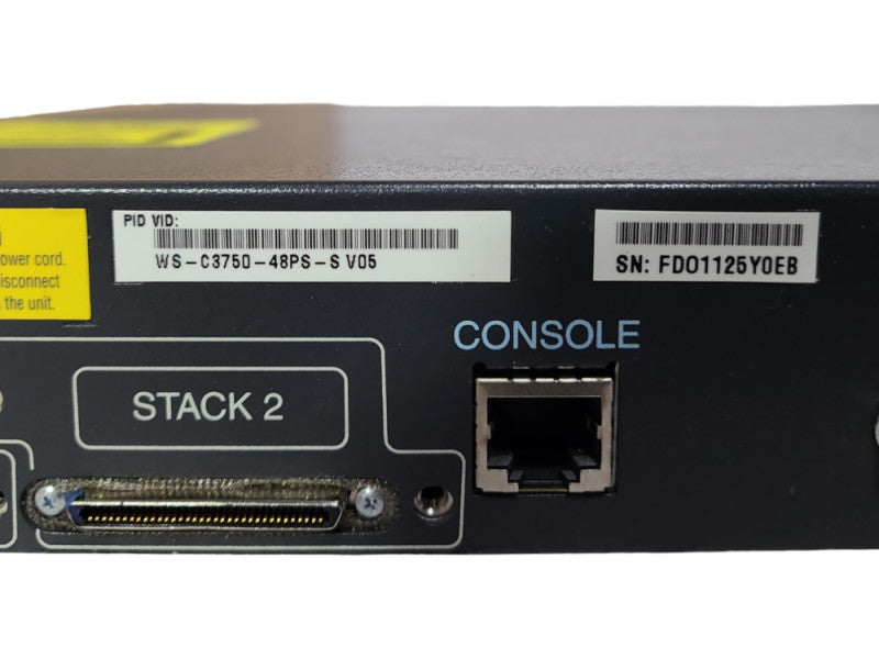 Cisco WS-C3750-48PS-S 48-Port 10/100 PoE Managed Switch