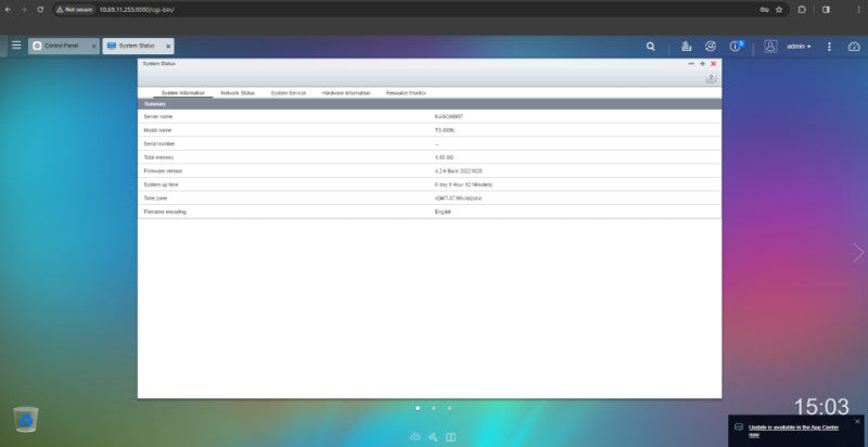 QNAP TS-809U, 8-Bays Network Attached Storage, 2 GB RAM, 4x 2TB HDD