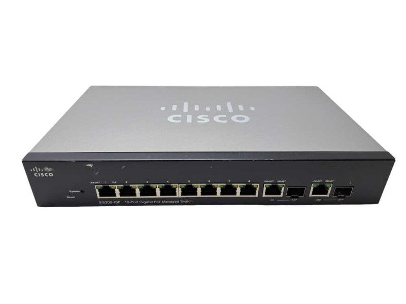 Cisco SG300-10P | 10-Port Gigabit PoE Managed Switch | 2x SFP