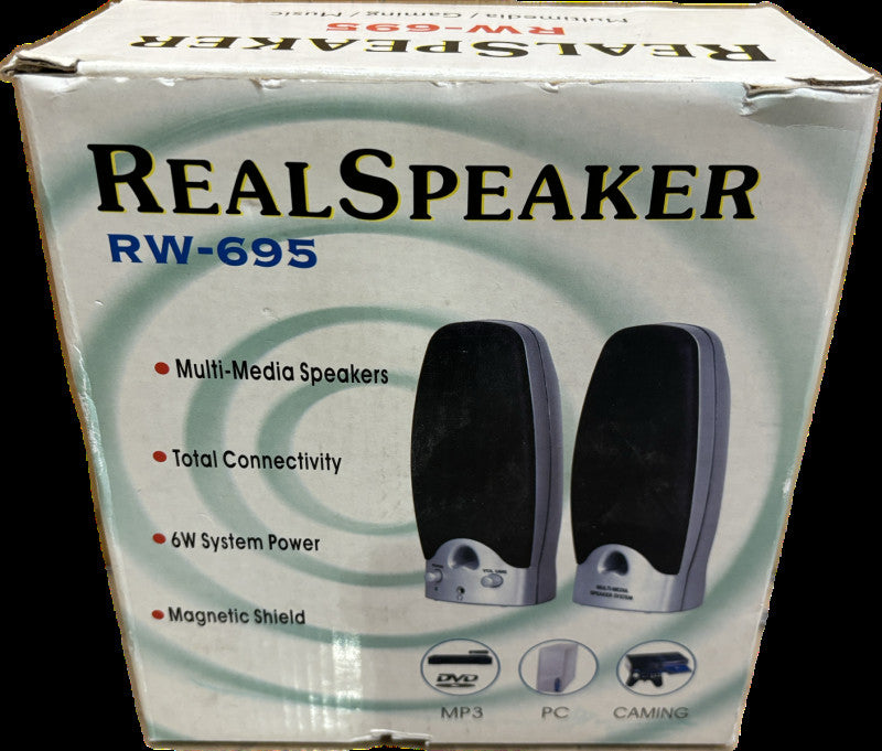 RealSpeaker RW-695 Multi-Media Speakers Vintage Brand-New in Box