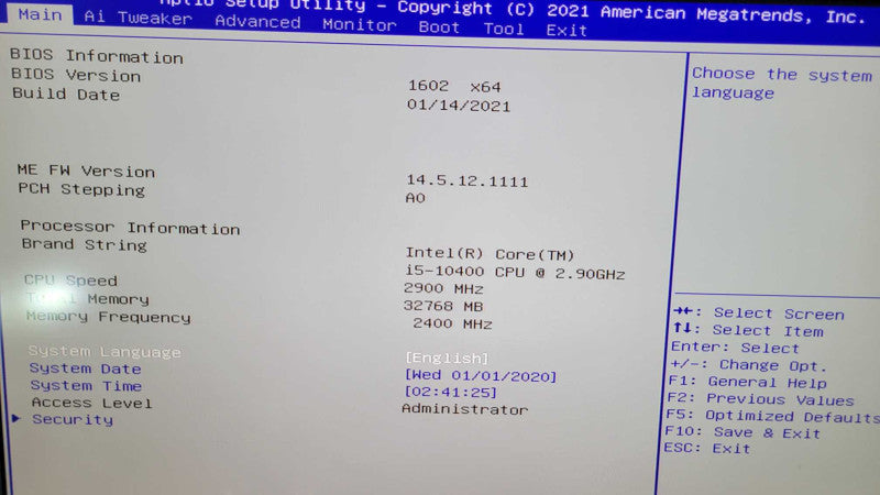 Intel Core i5-10400 | ASUS PRO H410M-C | 32GB RAM | 512GB NVMe %