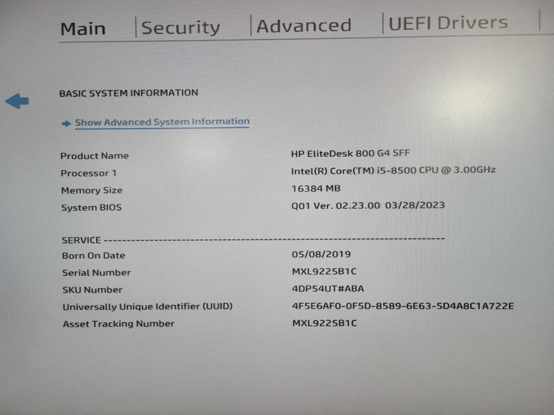 HP EliteDesk 800 G4 SFF | i5-8500 @ 3.00GHz 16GB DDR4 256GB NVMe !