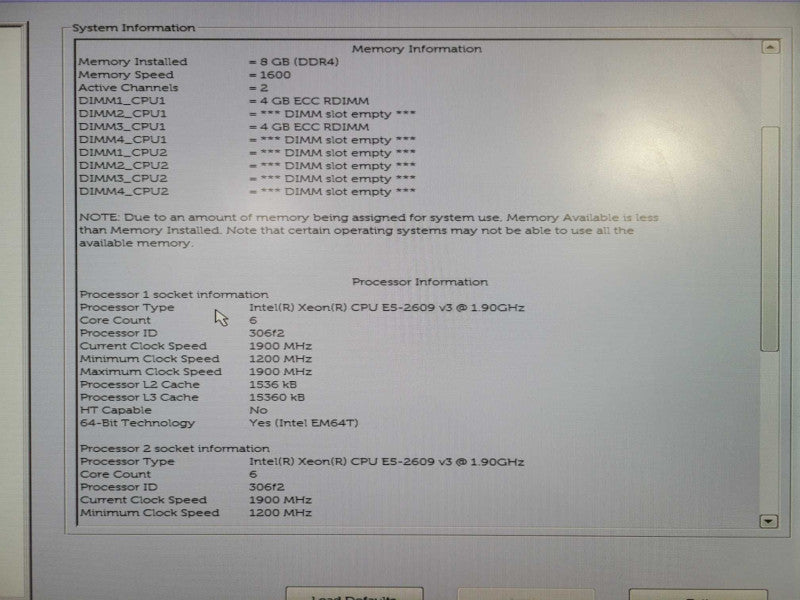 Dell precision T7810 2x Xeon E5-2620 V3 @ 2.40ghz / 8gb ram/ NO GPU/ MEGARAID !
