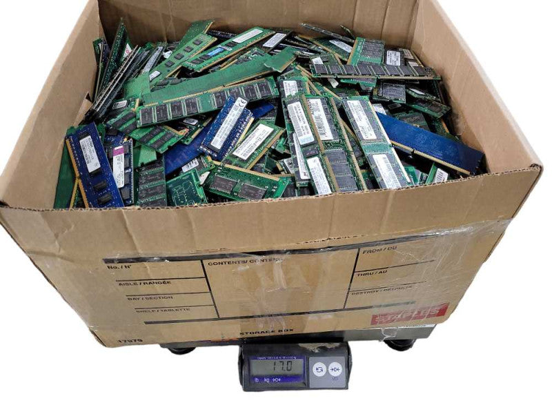 Scrap Non-Heat sink RAM/Memory 37.5lb/17KG AS-IS READ $