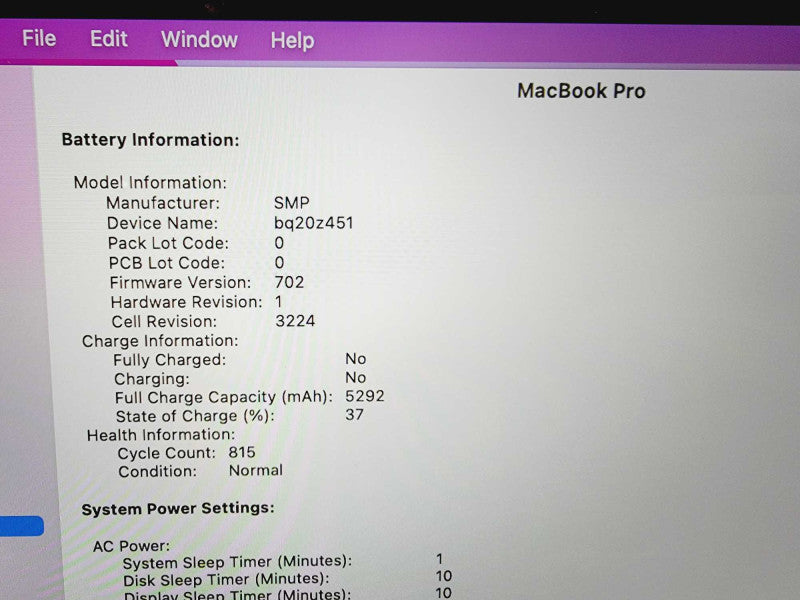 Apple Macbook Pro Retina 2015 13\\" Core i5-5257U @ 2.7GHz 8GB DDR3 250GB SSD (