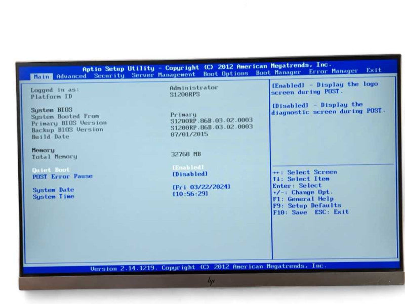 Intel Tower Server S1200V3RP Xeon E3-1230 v3 @ 3.30GHz, 32GB RAM  -