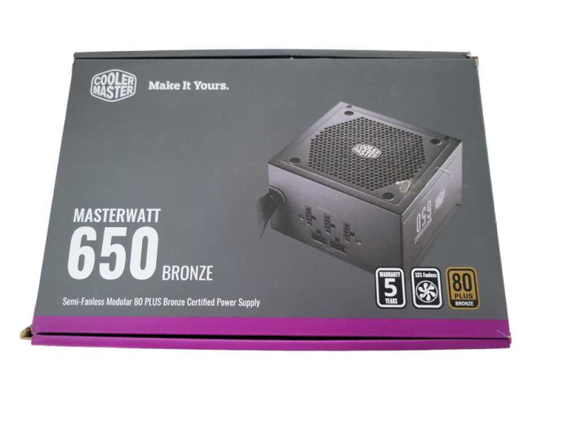 Cooler Master 650W Bronze-Power Supply Semi-Fanless Semi-Modular 80 PLUS Bron !