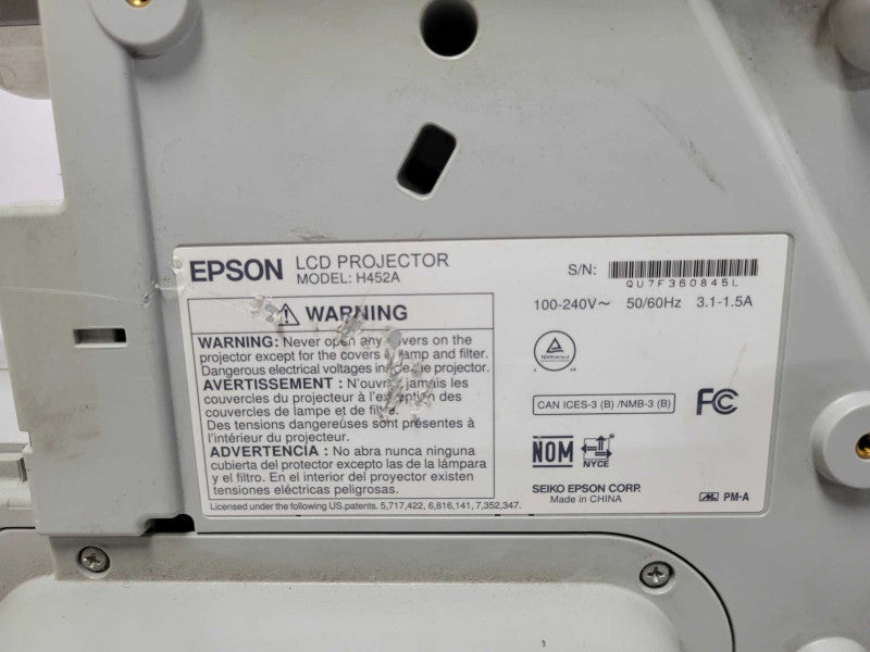Epson BrightLink 485Wi 3LCD Short Throw Projector H452A w/ 1441 HRS _