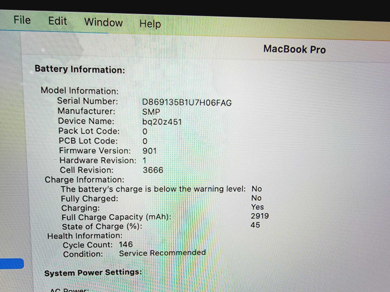 Apple Macbook Pro 2017 13\\" Core i5-7360U @ 2.3GHz 16GB DDR3 250GB SSD [Read - A1708] (