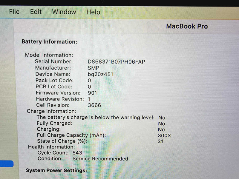 Apple Macbook Pro 2017 13\\" Core i7-7660U @ 2.5GHz 16GB DDR3 500GB SSD [Read - A1708] (