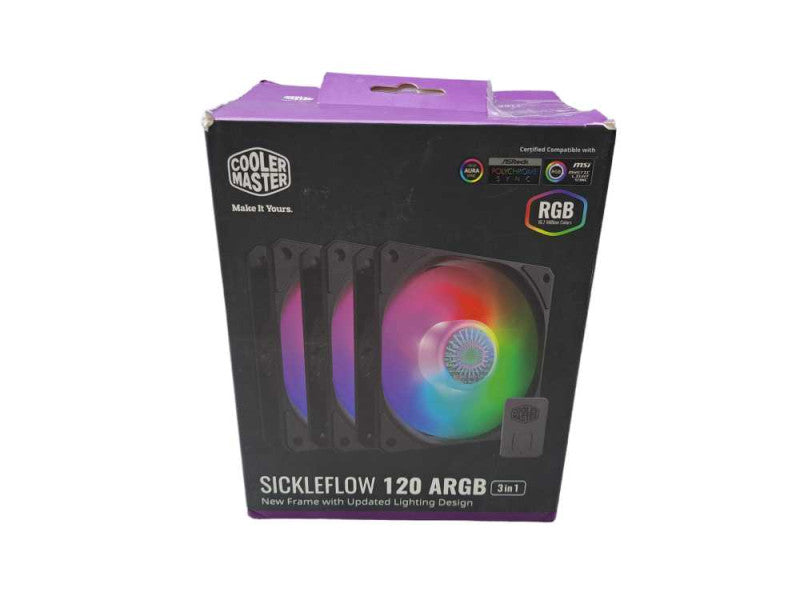 CoolerMaster Fan MFX-B2DN-183PA-R1 SickleFlow 120 Addressable RGB 3 in 1