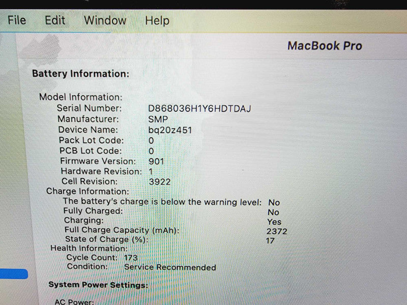 Apple Macbook Pro 2017 13\\" Core i5-7267U @ 3.1GHz 8GB DDR3 250GB SSD [A1706] (