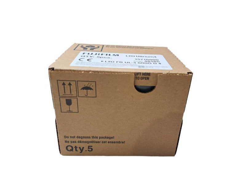New | 5-Pack Fujifilm LTO FB UL-4 800G D | LTO4 800GB Tape Data Cartridges Q