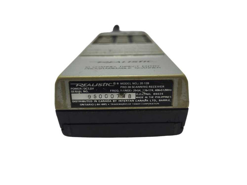 Vinatage Realistic Pro-38 10 Channel Programmable Scanner Vintage 20-139 READ $