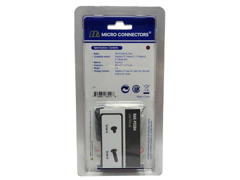 New Micro Connector Aluminum Raspberry Pi 3 Model B/B+ Case with Fan Q$