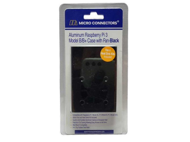 New Micro Connector Aluminum Raspberry Pi 3 Model B/B+ Case with Fan $