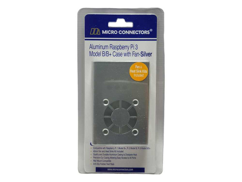 New Micro Connector Aluminum Raspberry Pi 3 Model B/B+ Case with Fan Q$
