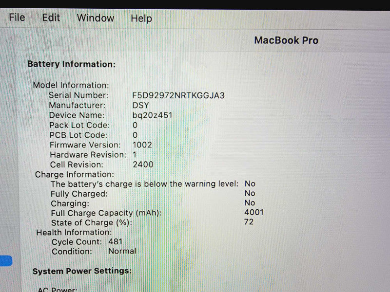 Apple Macbook Pro 2019 13\\" Core i7-8557U @ 1.7GHz 16GB DDR3 500GB SSD (