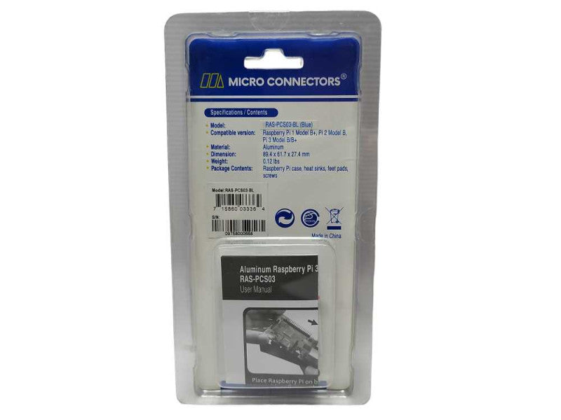 New Micro Connectors Aluminum Raspberry Pi 3 Model B/B + Case  $