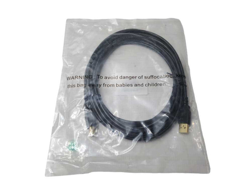 15ft USB 2.0 USB Type-A to USB Type-B 2.0 Cable Gold Plated Black 5440 Q