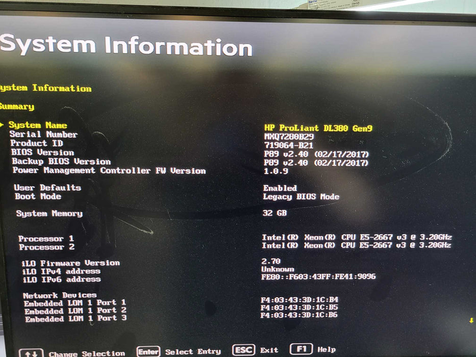 HP ProLiant DL380 Gen9 - 2x Xeon E5-2667 32GBDDR4 P440ar 2x800W PSU %