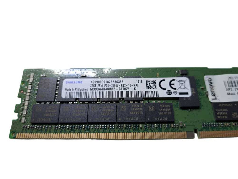 Samsung 32GB 2Rx4 PC4-2666V-RB2-12 | DDR4 Server Memory Q
