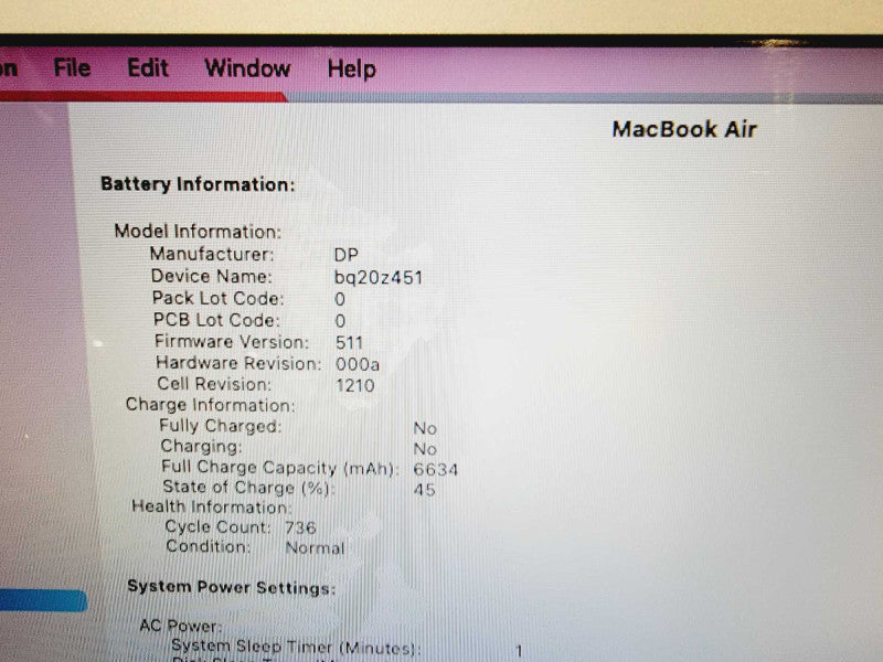 Apple Macbook Air 2017 13\\" Core i5-5350U @ 1.8GHz 8GB DDR3 250GB SSD (