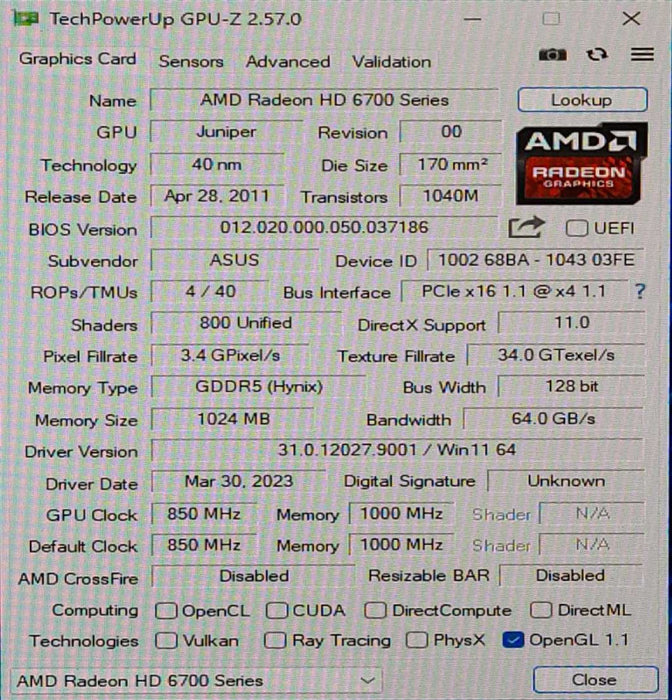 ASUS EAH6770 DC/2DI/1GD5 Radeon HD 6770 1GB 128-bit GDDR5 Graphics Card